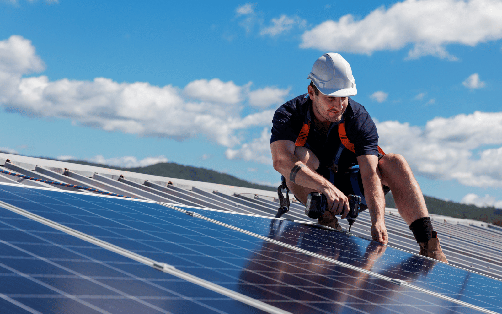 Titan's experienced professionals inspecting a roof to ensure high-quality repairs for Bastrop's challenging weather.